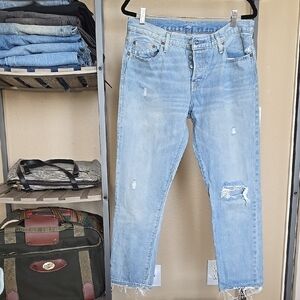 501 Levis Distressed Women's Jeans